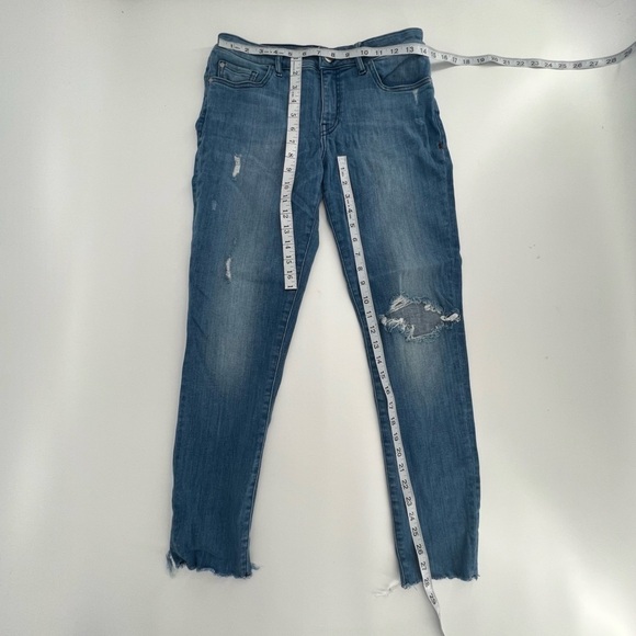 Warp + Weft Straight Leg Ripped Rough Hem Jeans Size 26 Women's - Picture 4 of 5